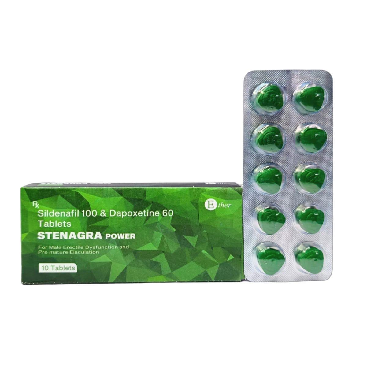 Stenagra Power 綠鑽雙效威而鋼|100mg+60mg|勃起硬挺+性愛延時雙效合一
