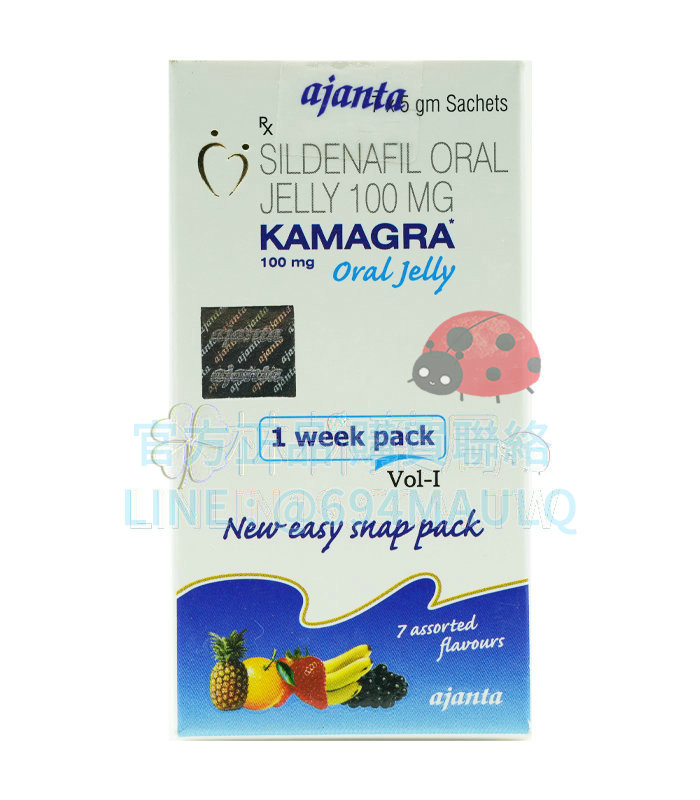 果凍威而鋼 Kamagra Oral Jelly 100mg|超強助勃液態威 7包裝/盒
