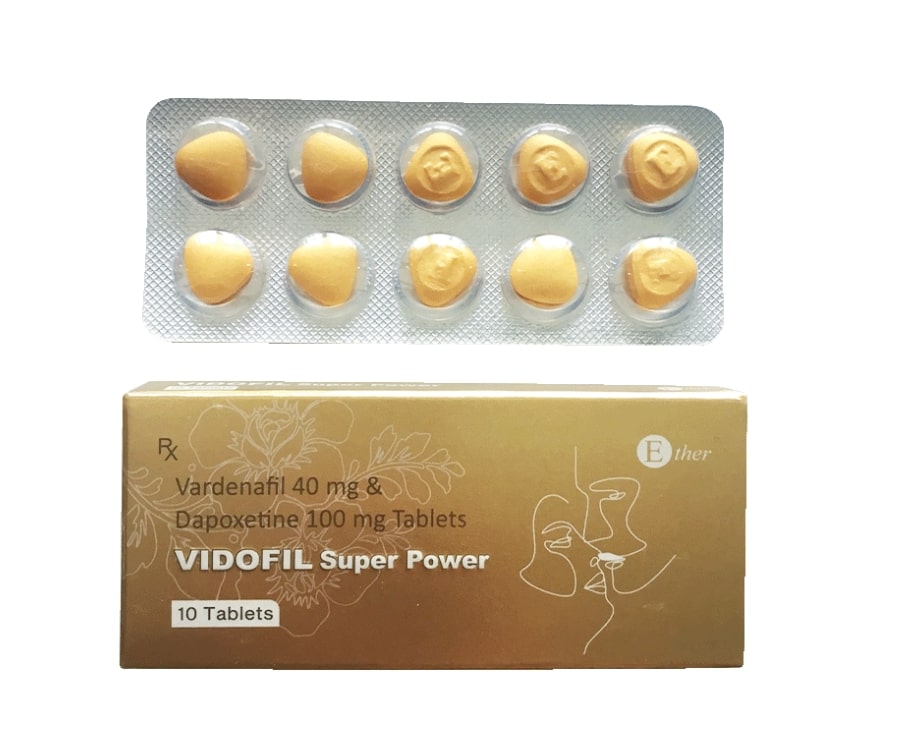 樂威壯雙效版!高純度伐地那非與達泊西汀 Vidofil Super Power 140mg 10粒/盒