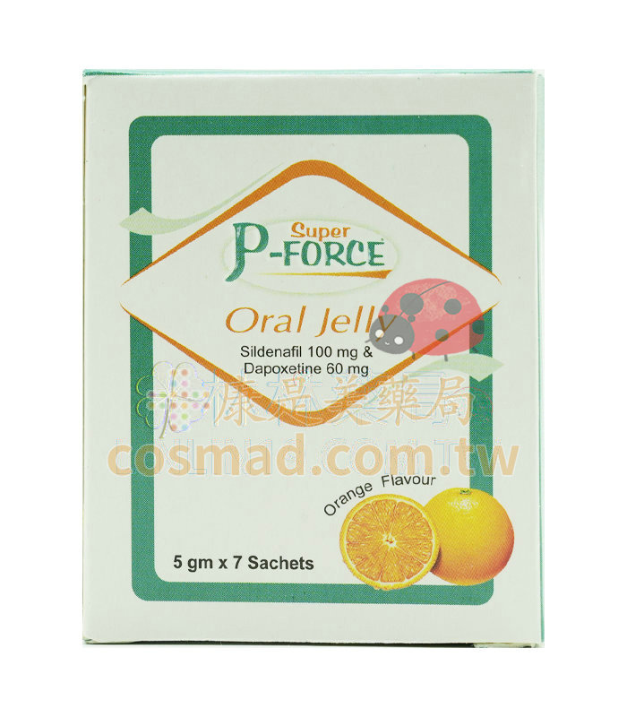 液體 綠果凍威而鋼 雙效版 Super P-Force Oral Jelly 160mg 7包 雙效治療早洩陽痿