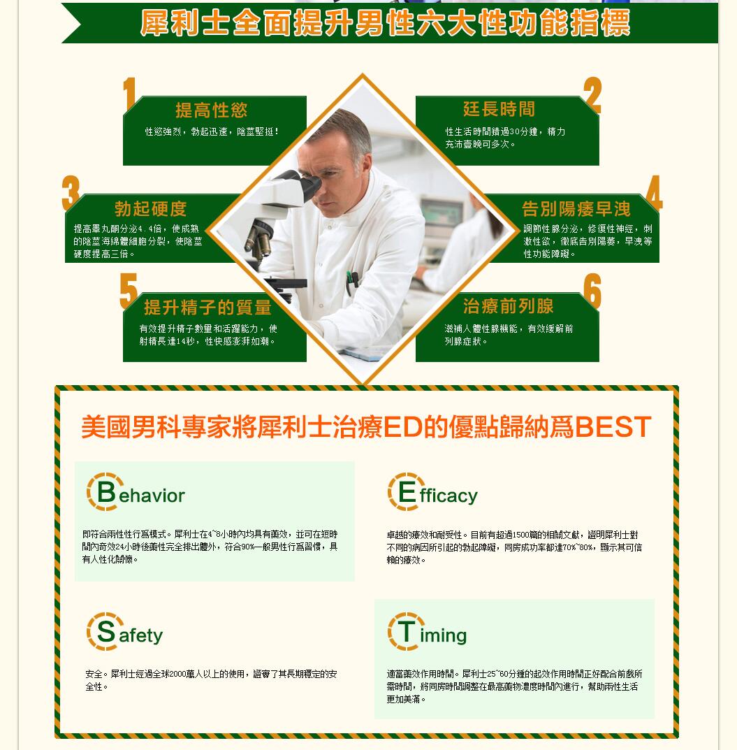 犀利士全面提升男性功能指标